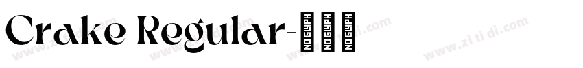 Crake Regular字体转换